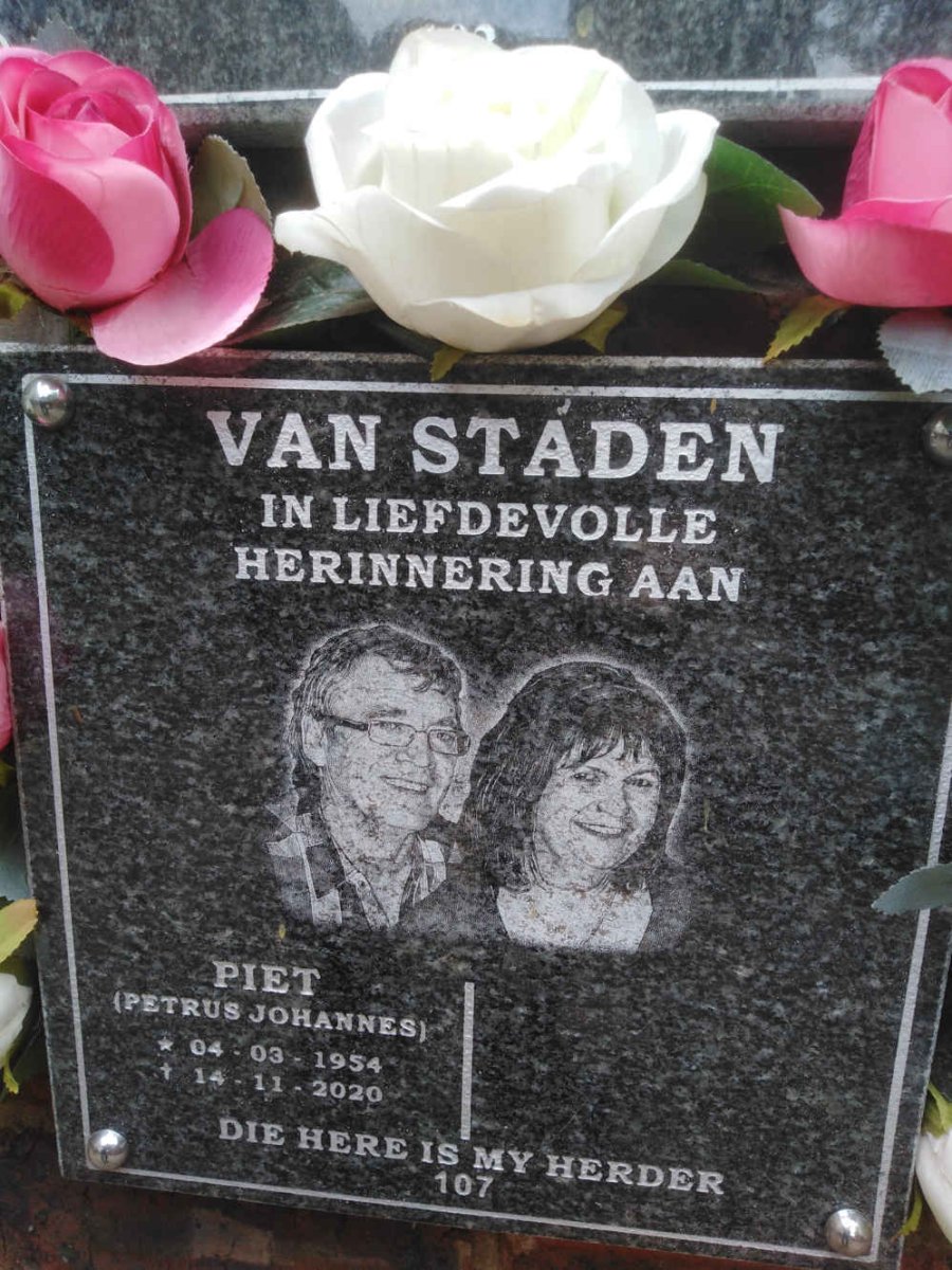 STADEN Petrus Johannes, van 1954-2020