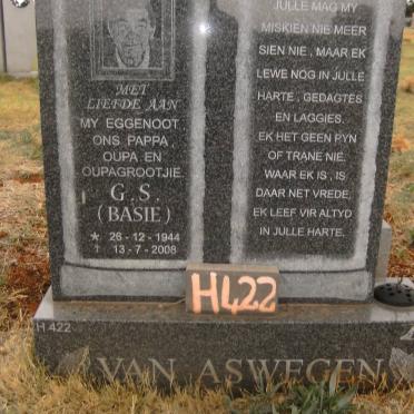 ASWEGEN G.S., van 1944-2008