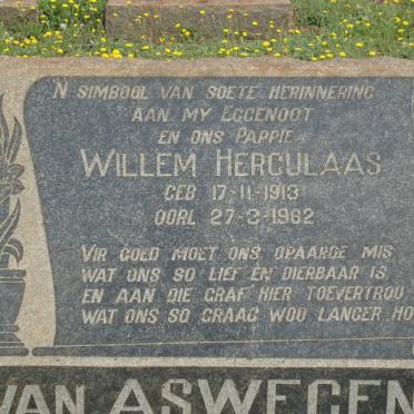 ASWEGEN Willem Herculaas, van 1913-1962