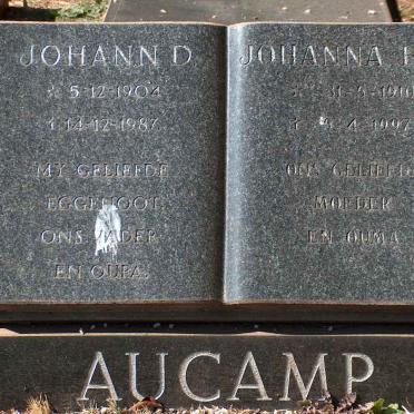 AUCAMP Johan D. 1904-1987 &amp; Johanna H.C. 1910-1997