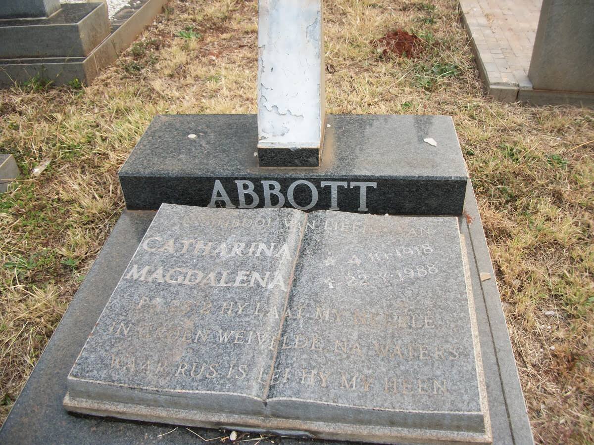 ABBOTT Catharina Magdalena 1918-1988