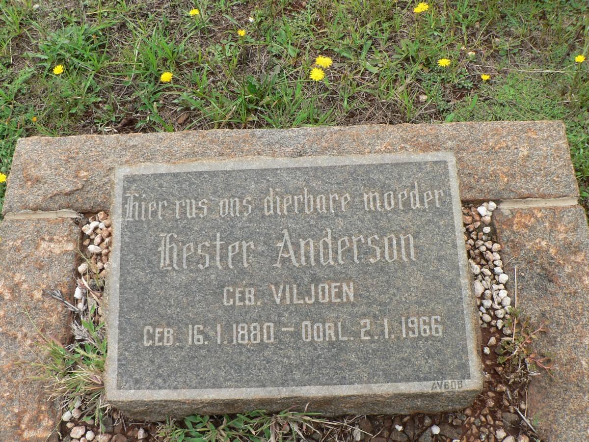 ANDERSON Hester nee VILJOEN 1880-1966