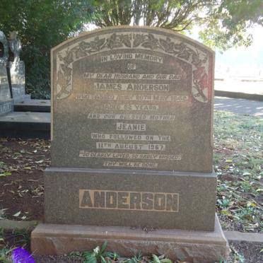 ANDERSON James -1942 &amp; Jeanie -1967