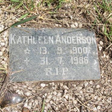 ANDERSON Frederick -1943 :: ANDERSON Kathleen 1900-1986