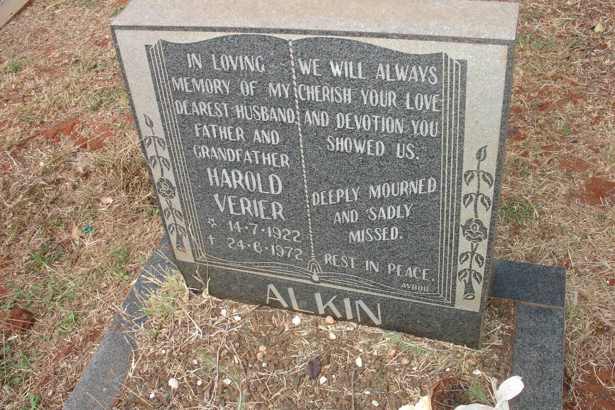 ALKIN Harold Verier 1922-1972