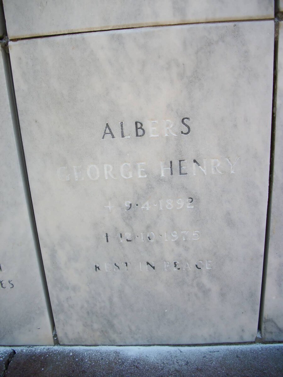 ALBERS George Henry 1892-1975