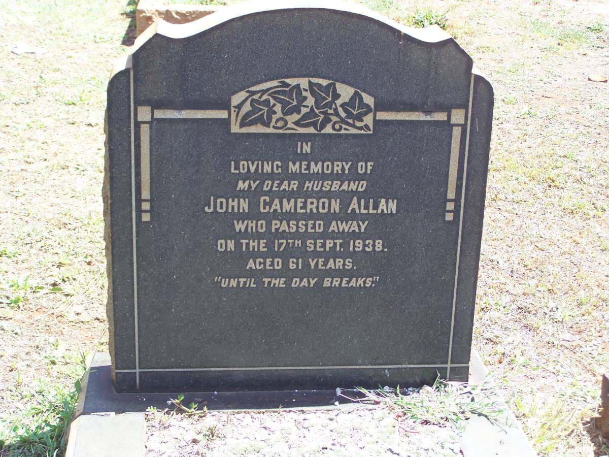 ALLAN John Cameron -1938