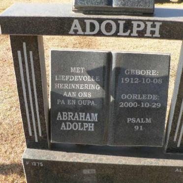 ADOLPH Abraham 1912-2000