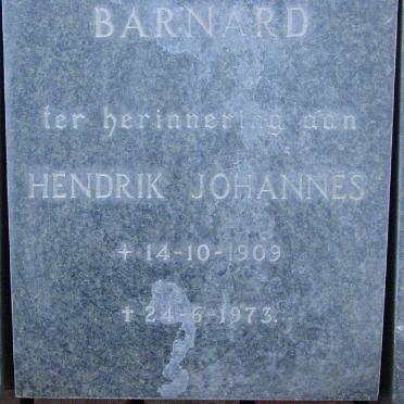 BARNARD Hendrik Johannes 1909-1973