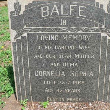 BALFE Cornelia Sophia -1966 :: FINNEGAN Mary Terese 1928-1992