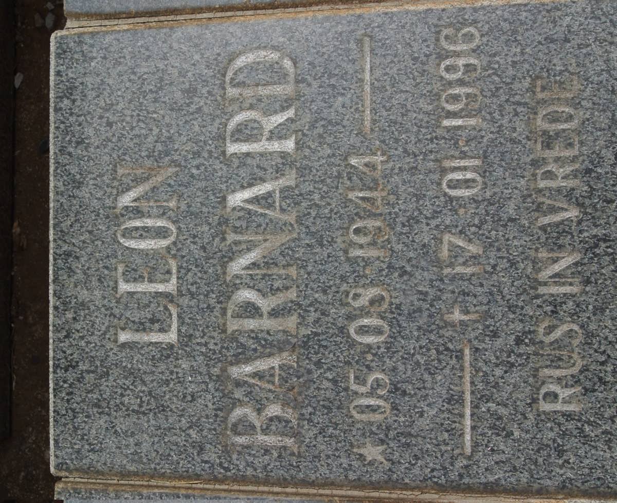 BARNARD Leon 1944-1996