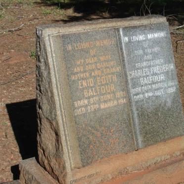 BALFOUR Charles Frederik -1952 &amp; Enid Edith 1889-194?