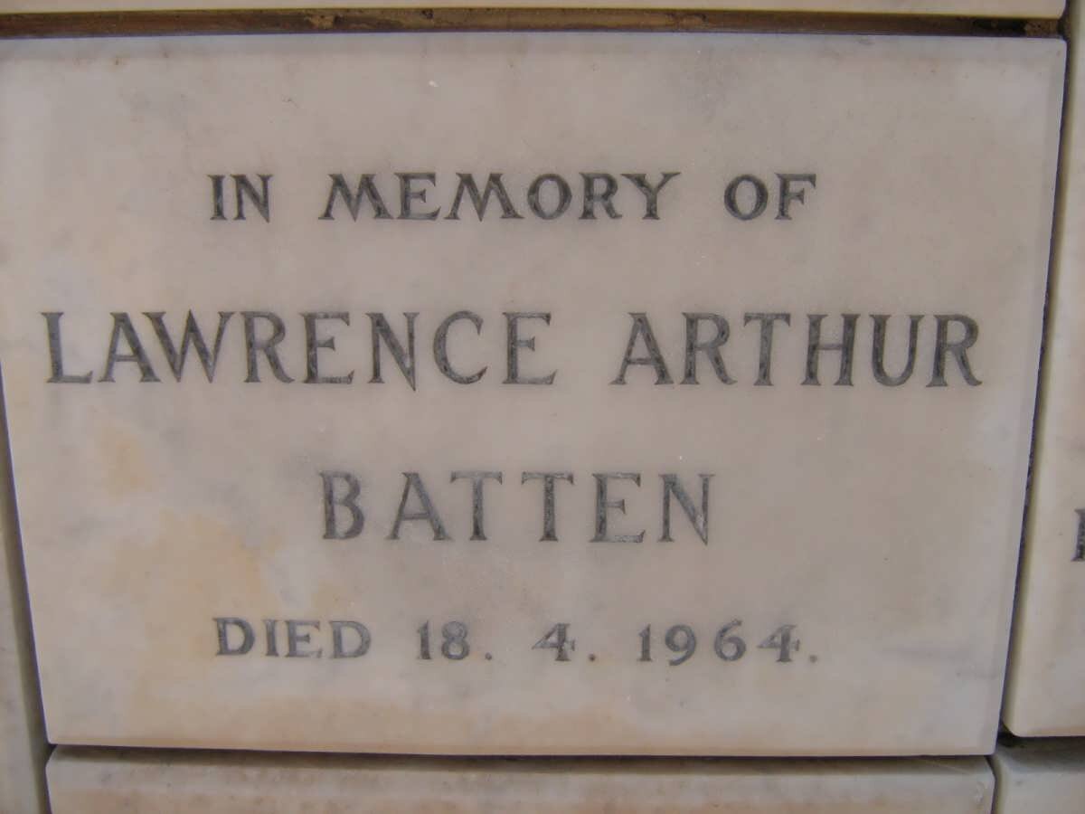 BATTEN Lawrence Arthur -1964
