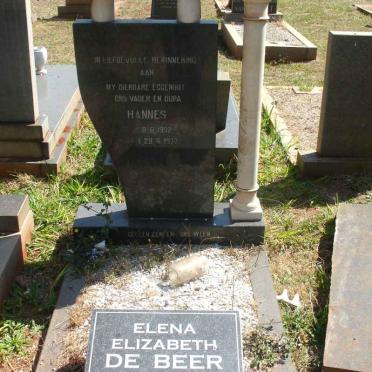 BEER Hannes, de 1932-19?? &amp; Elena Elizabeth 1934-2004