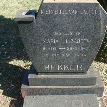 BEKKER Maria Elizabeth 1911-1970