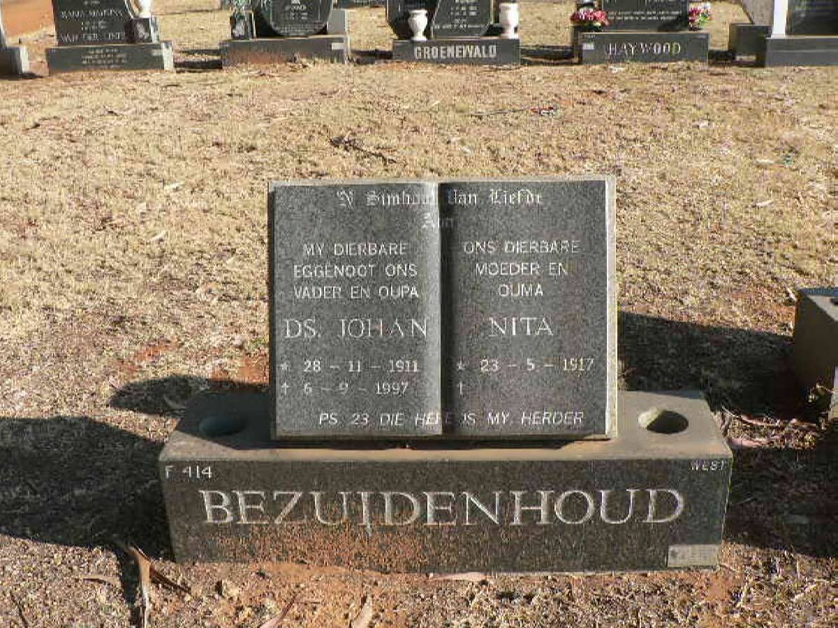 BEZUIDENHOUD Johan 1911-1997 &amp; Nita 1917-