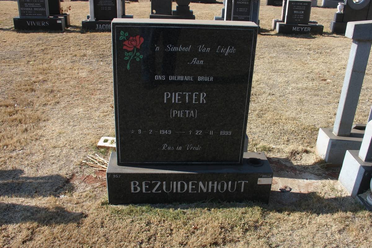 BEZUIDENHOUT Pieter 1949-1999
