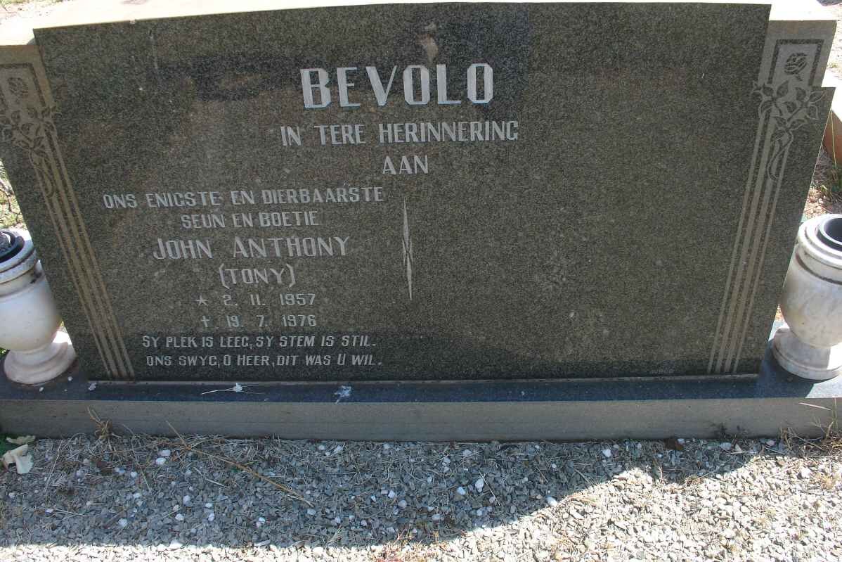 BEVOLO John Anthony 1957-1976