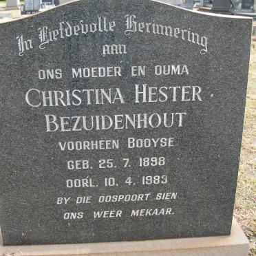 BEZUIDENHOUT Christina Hester voorheen BOOYSE 1898-1983