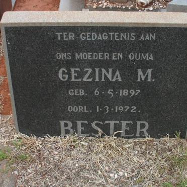 BESTER Gezina M. 1897-1972