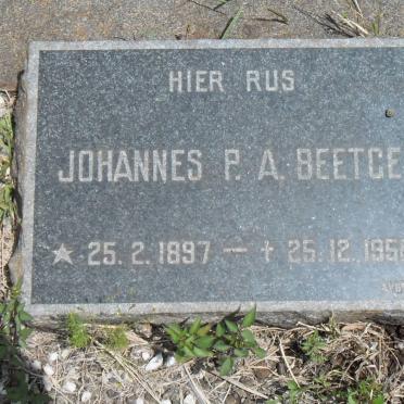 BEETGE Johannes P.A. 1897-1950