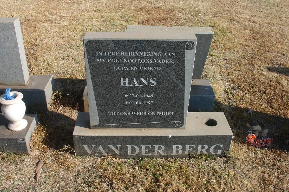 BERG Hans, van der 1949-1997