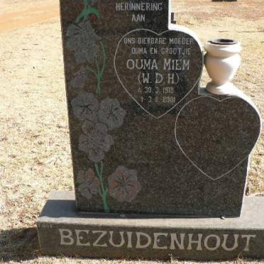 BEZUIDENHOUT W.D.H. 1918-2001