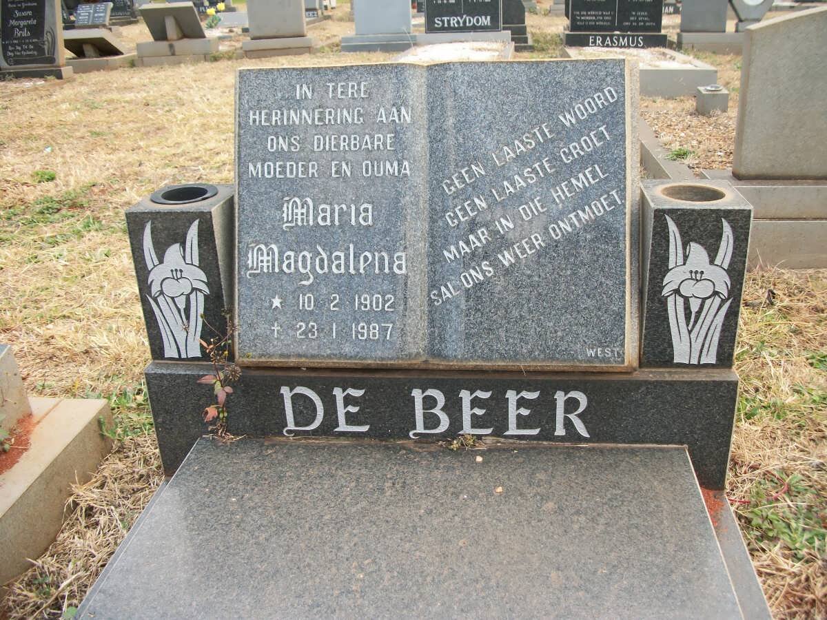 BEER Maria Magdalena, de 1902-1987