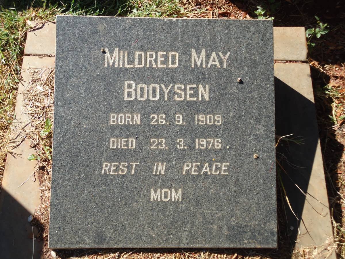 BOOYSEN Mildred May 1909-1976