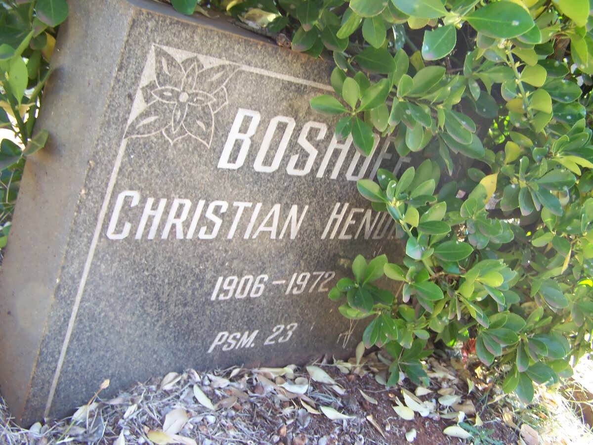 BOSHOFF Christian Hendrik 1906-1972