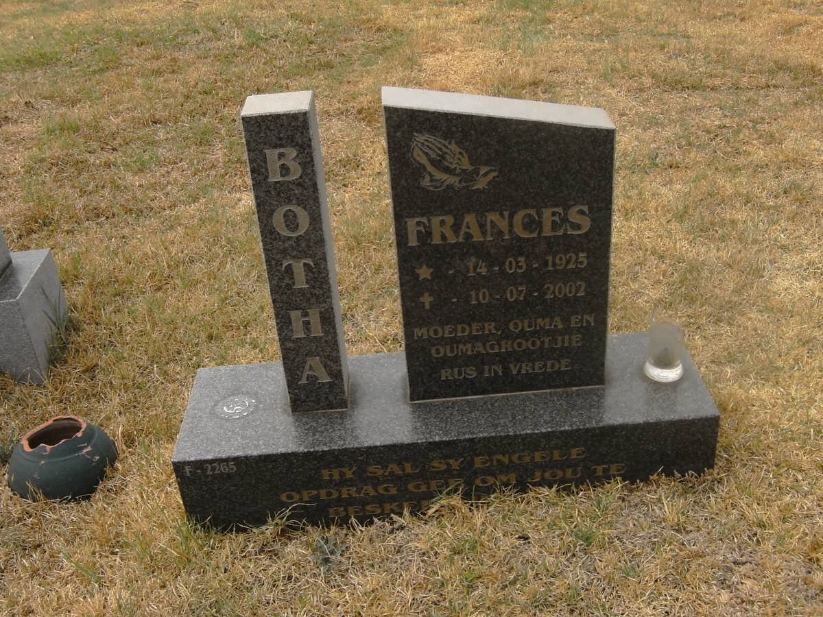 BOTHA Frances 1925-2002