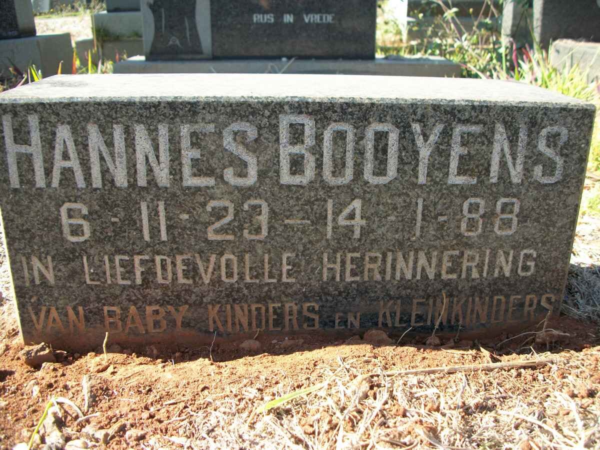 BOOYENS Hannes 1923-1988