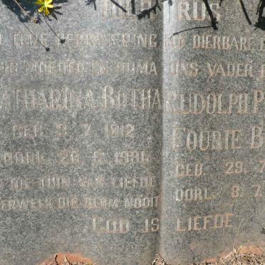 BOTHA Rudolph Petrus Fourie 1911-1977 &amp; Catharina 1912-1981