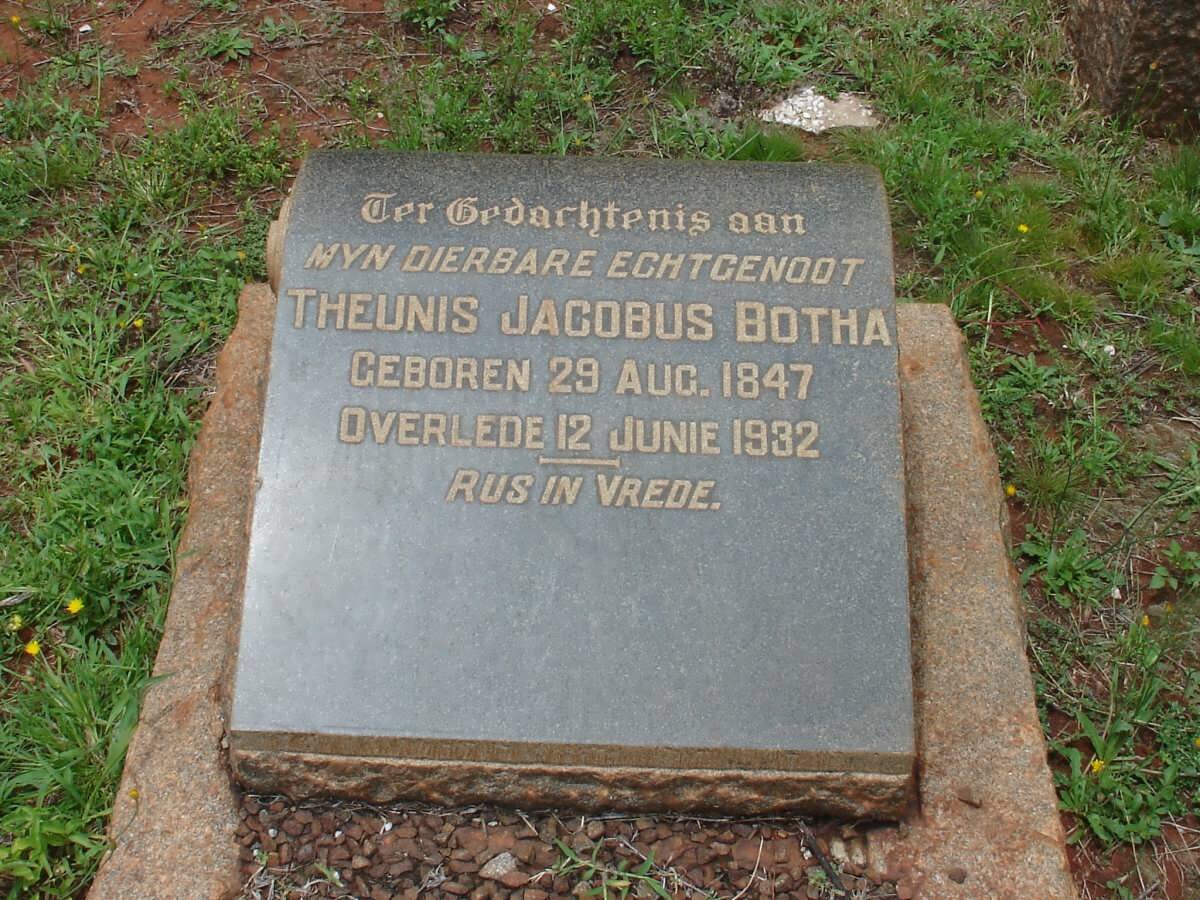 BOTHA Theunis Jacobus 1847-1932