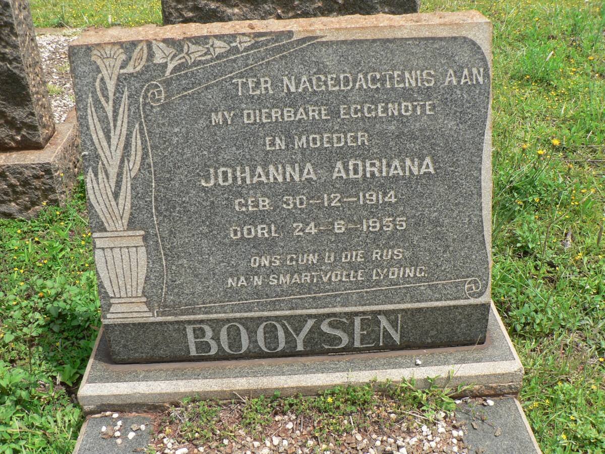 BOOYSEN Johanna Adriana 1914-1955