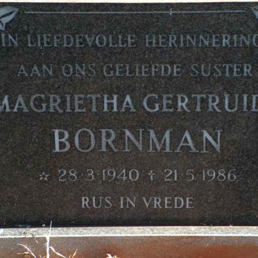 BORNMAN Magrietha Gertruida 1940-1986