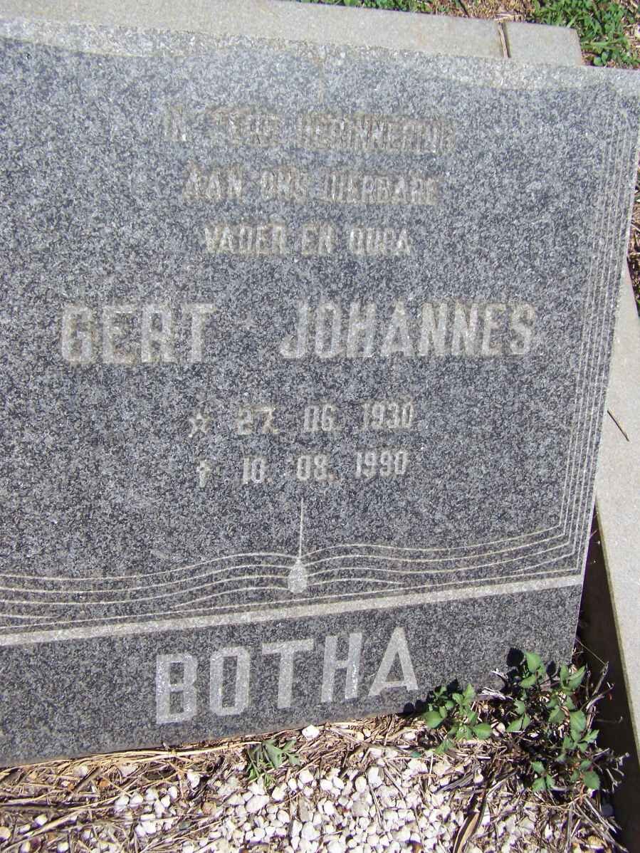 BOTHA Gert Johannes 1930-1990