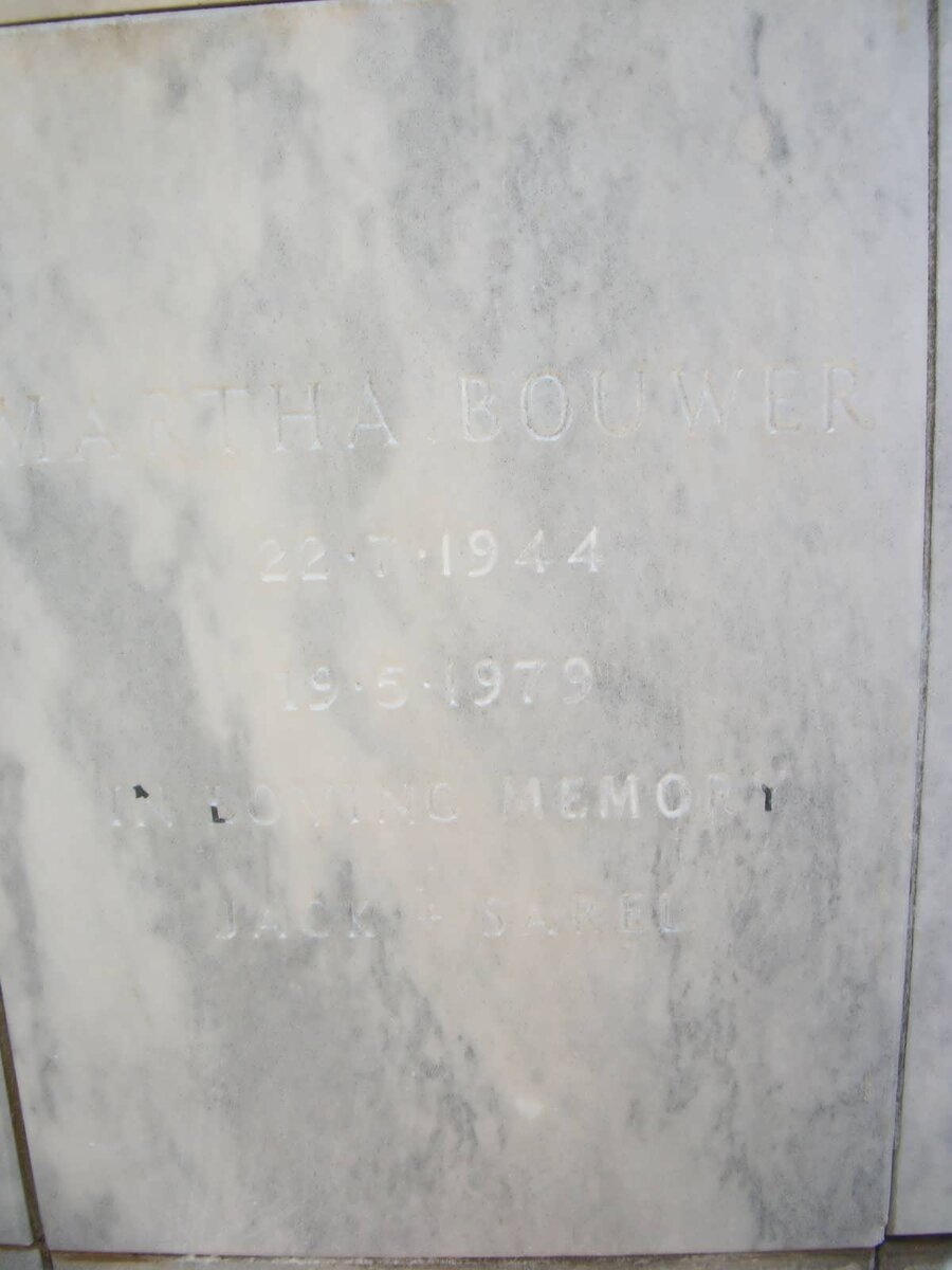 BOUWER Martha 1944-1979