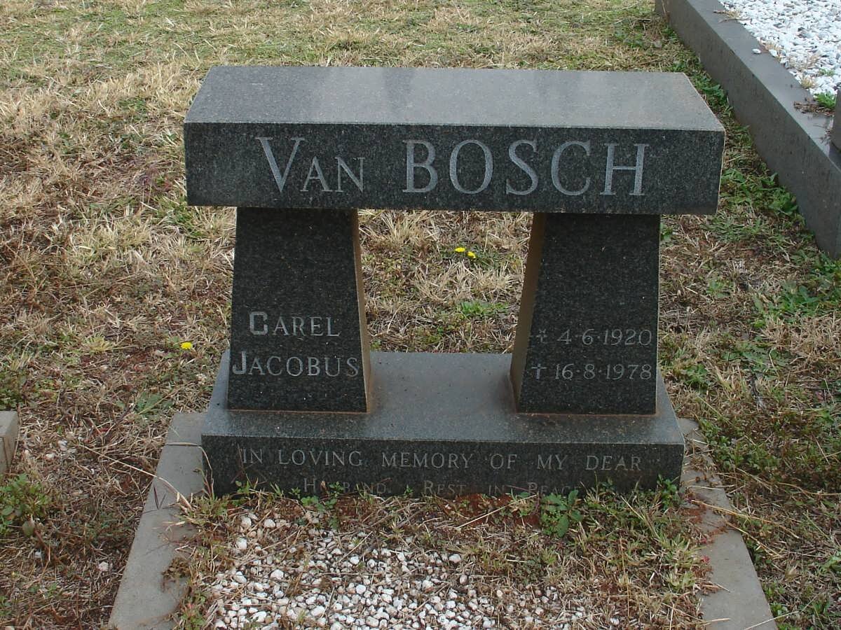BOSCH Carel Jacobus, van 1920-1978