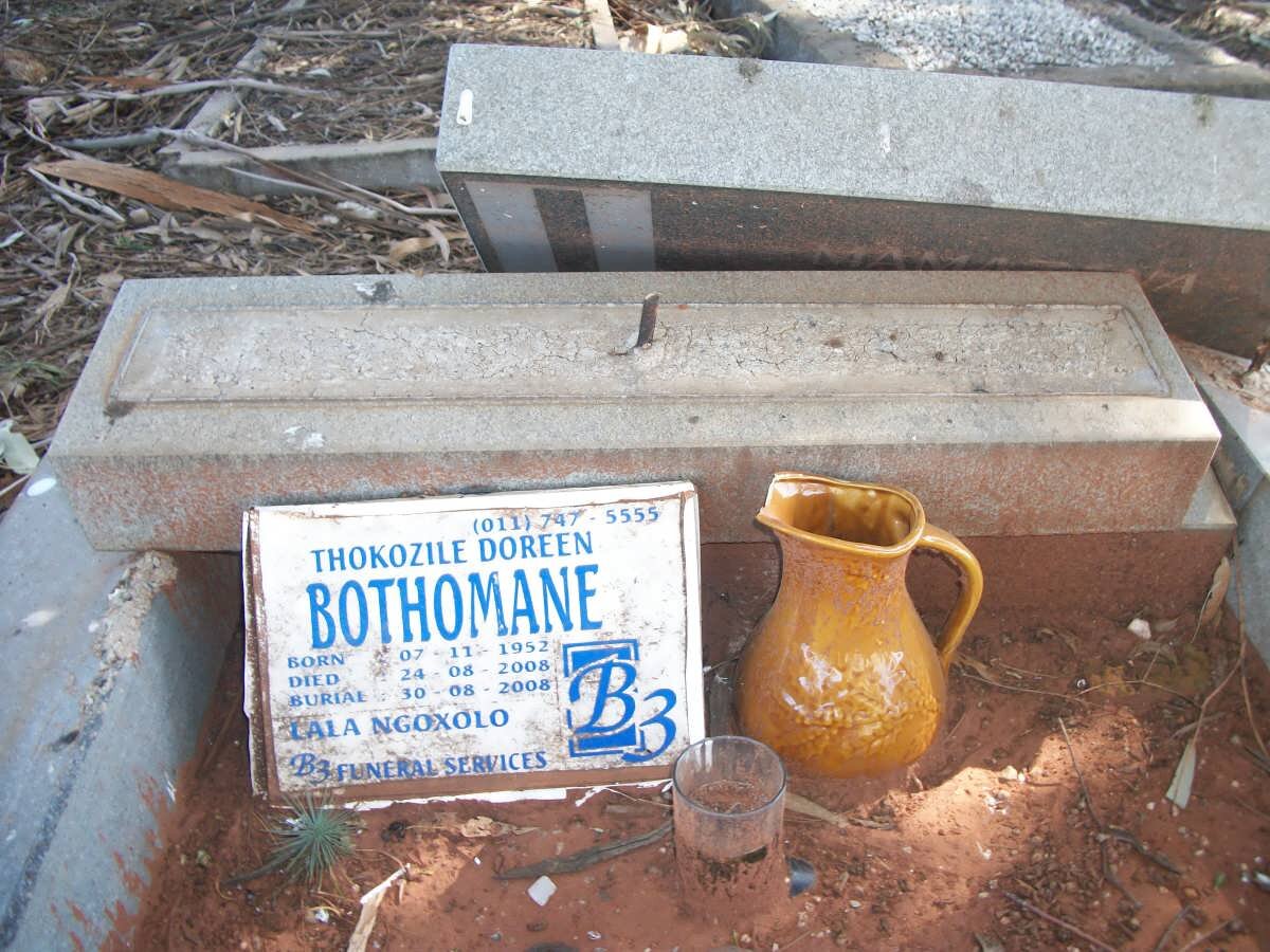 BOTHOMANE Thokozile Doreen 1952-2008