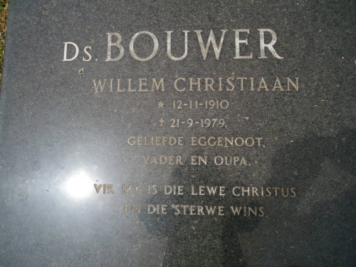 BOUWER Willem Christiaan 1910-1979