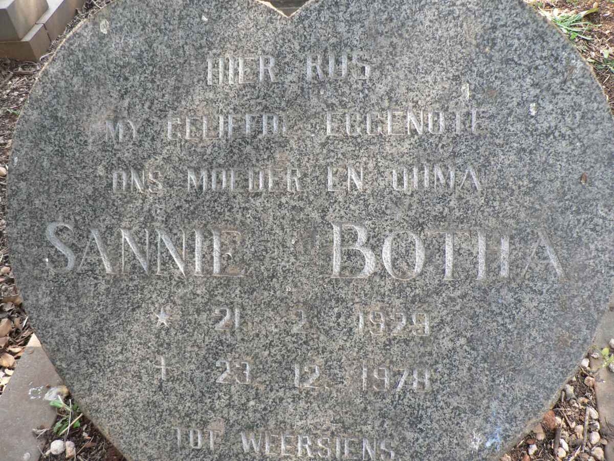 BOTHA Sannie 1929-1978