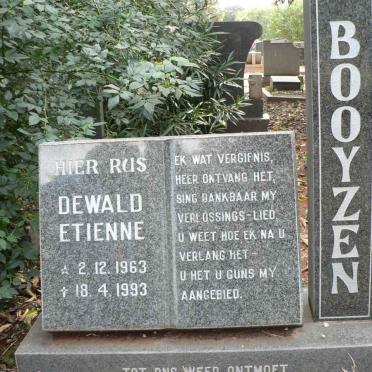 BOOYZEN Dewald Etienne 1963-1993