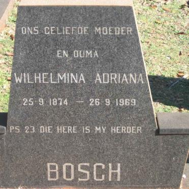 BOSCH Wilhelmina Adriana 1874-1969