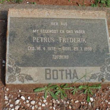 BOTHA Petrus Frederik 1872-1950