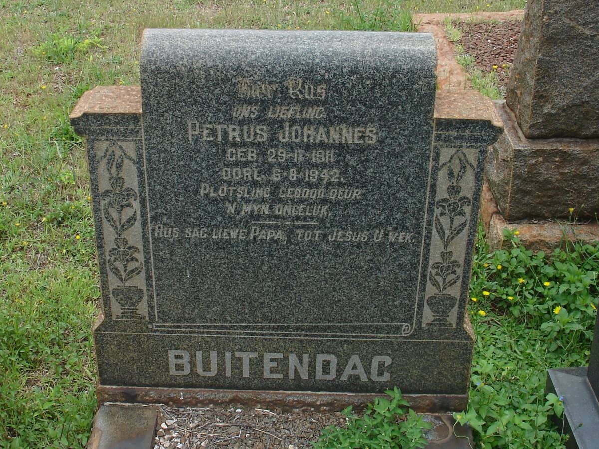 BUITENDAG Petrus Johannes 1911-1942
