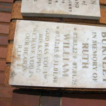 BURNLEY William 1915-1998 &amp; Ruth 1922-1975