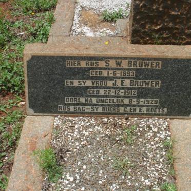 BRUWER S.W.1893-1929 &amp; J.E. 1912-1929
