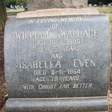 BRAND William Wallace -1930 &amp; Isabella Ewen -1954