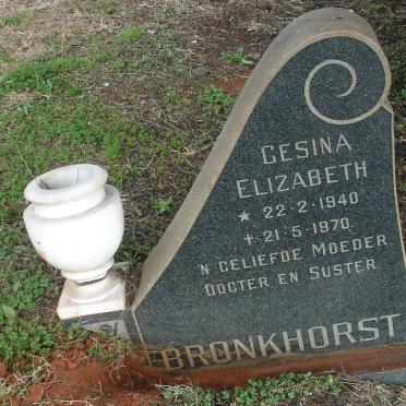 BRONKHORST Gesina Elizabeth 1940-1970
